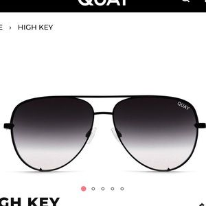 High key black fade quay sunglasses